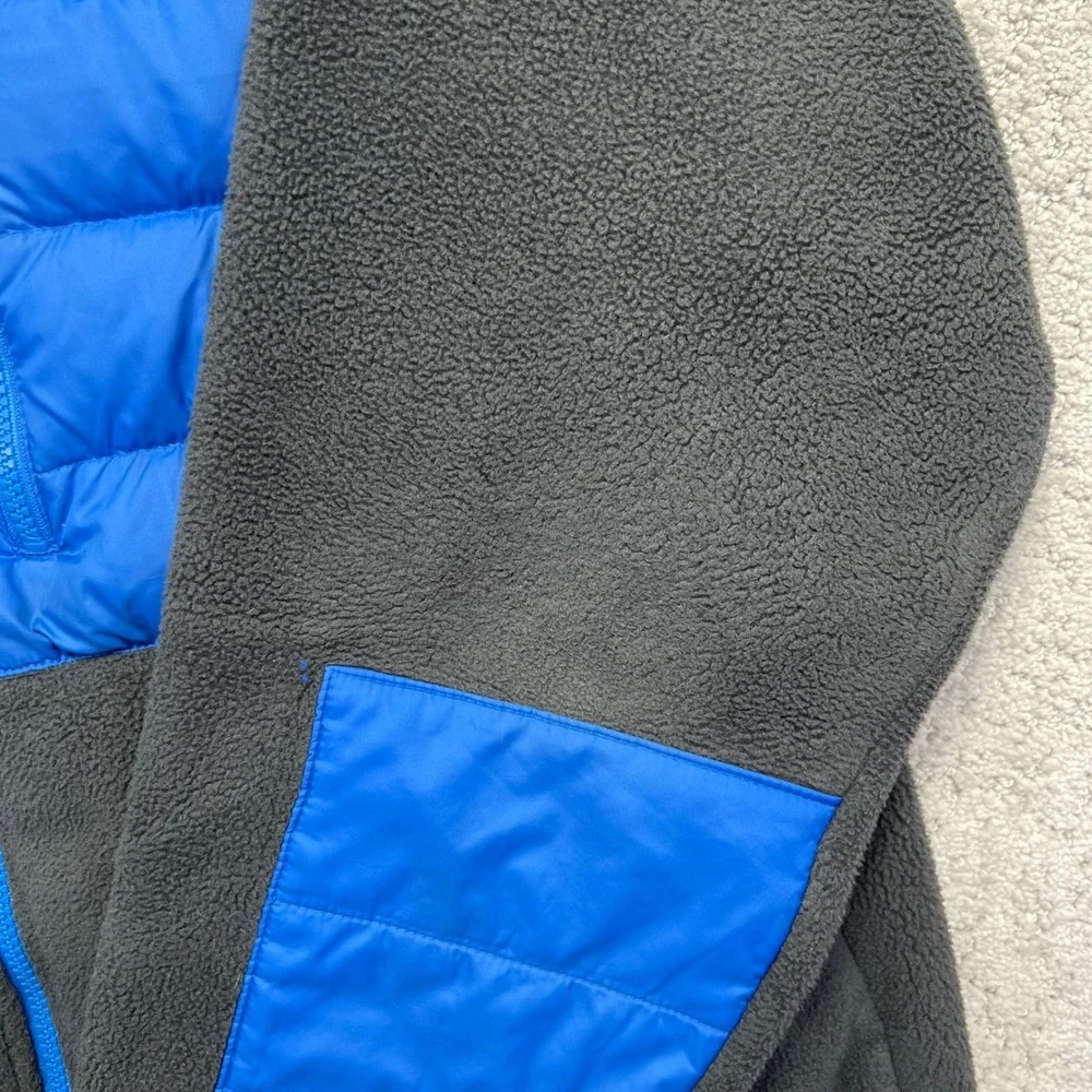 The North Face Jacket Mens Large Blue Grey 550 Down Polartec Fleece Denali
